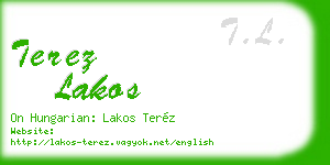 terez lakos business card